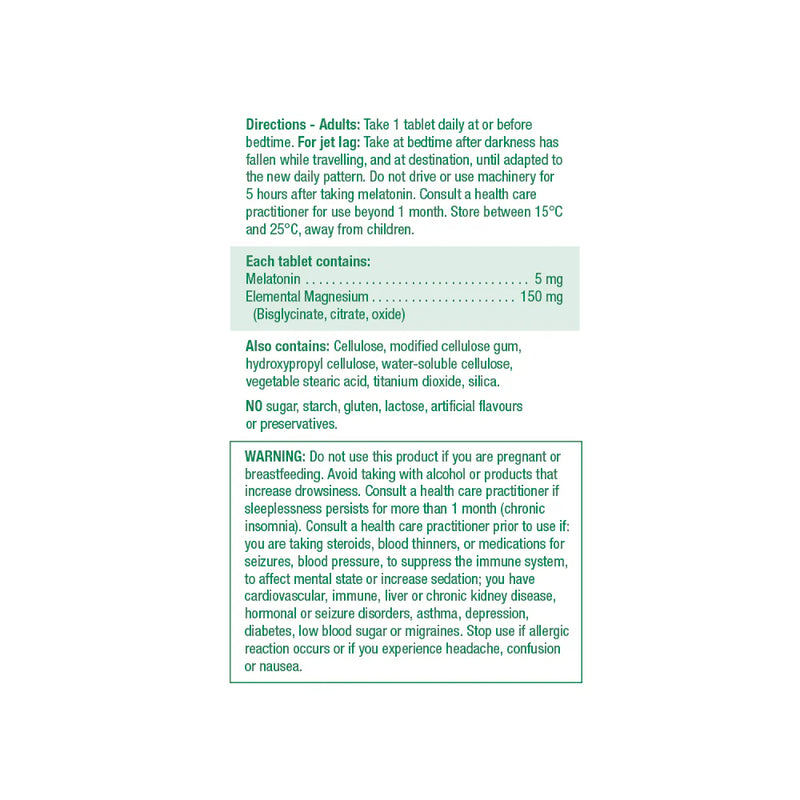 Jamieson Melatonin with Magnesium - 60 Tablets - Mela