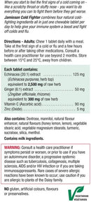 Jamieson Cold Fighter Chewable - Honey Lemon 10 Chewable Tablets - Supplements