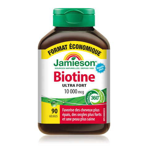 Jamieson Biotin Softgels - 90 Softgels 10000mcg - - Vitamin B