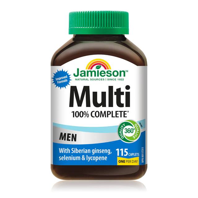 Jamieson 100% Complete Multi Men's - 115 Caplets - Multivitamins