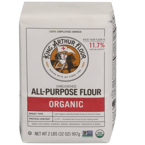 King Arthur 100% Organic All-Purpose Flour Unbleached 2 lb