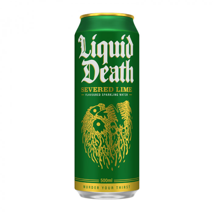 Liquid Death Flavoured Sparkling Water - Severed Lime Pack of 24 - Water