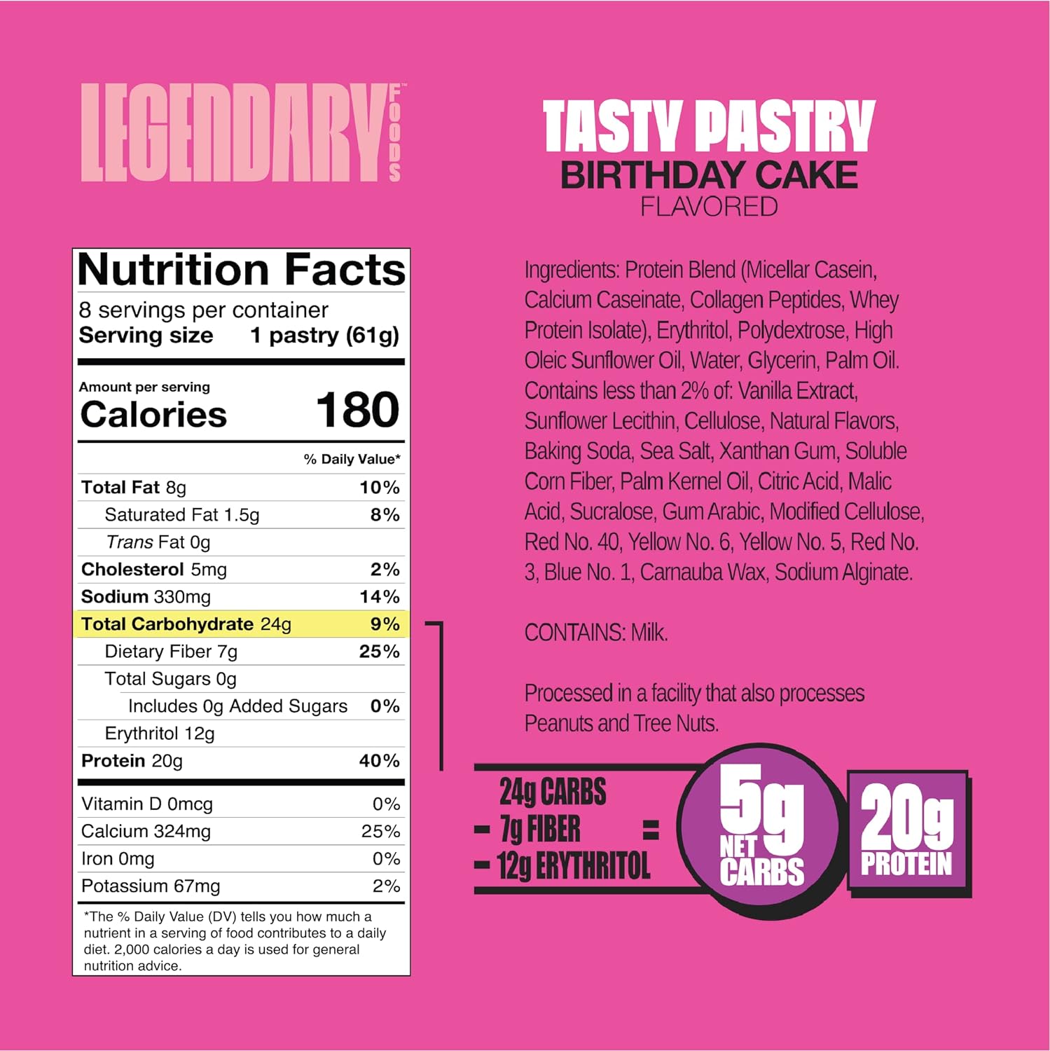 Legendary Foods Protein Pastry Birthday Cake / 61g