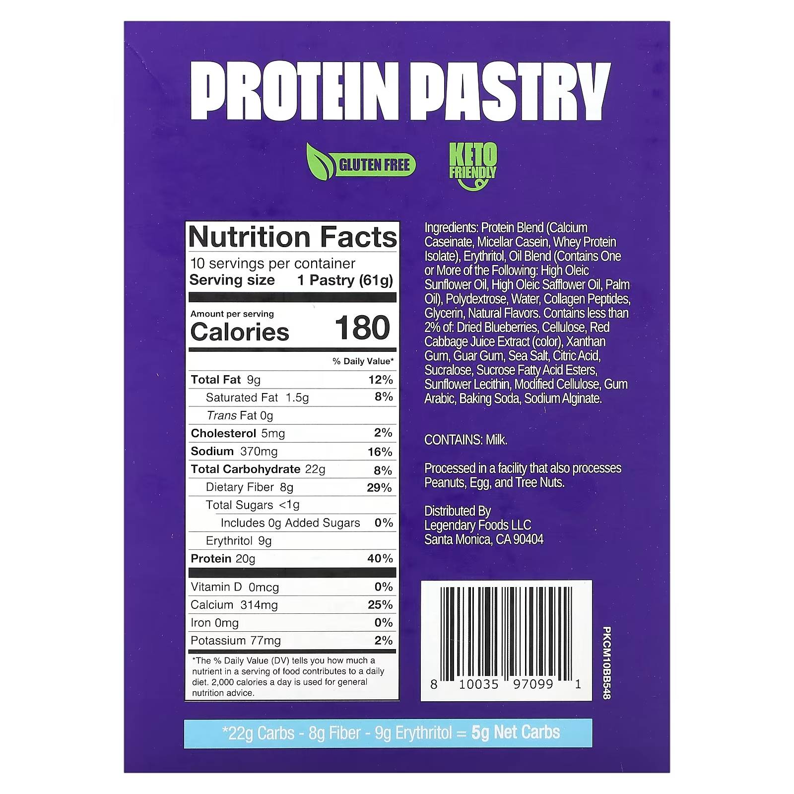 Legendary Foods Protein Pastry Blueberry / 61g