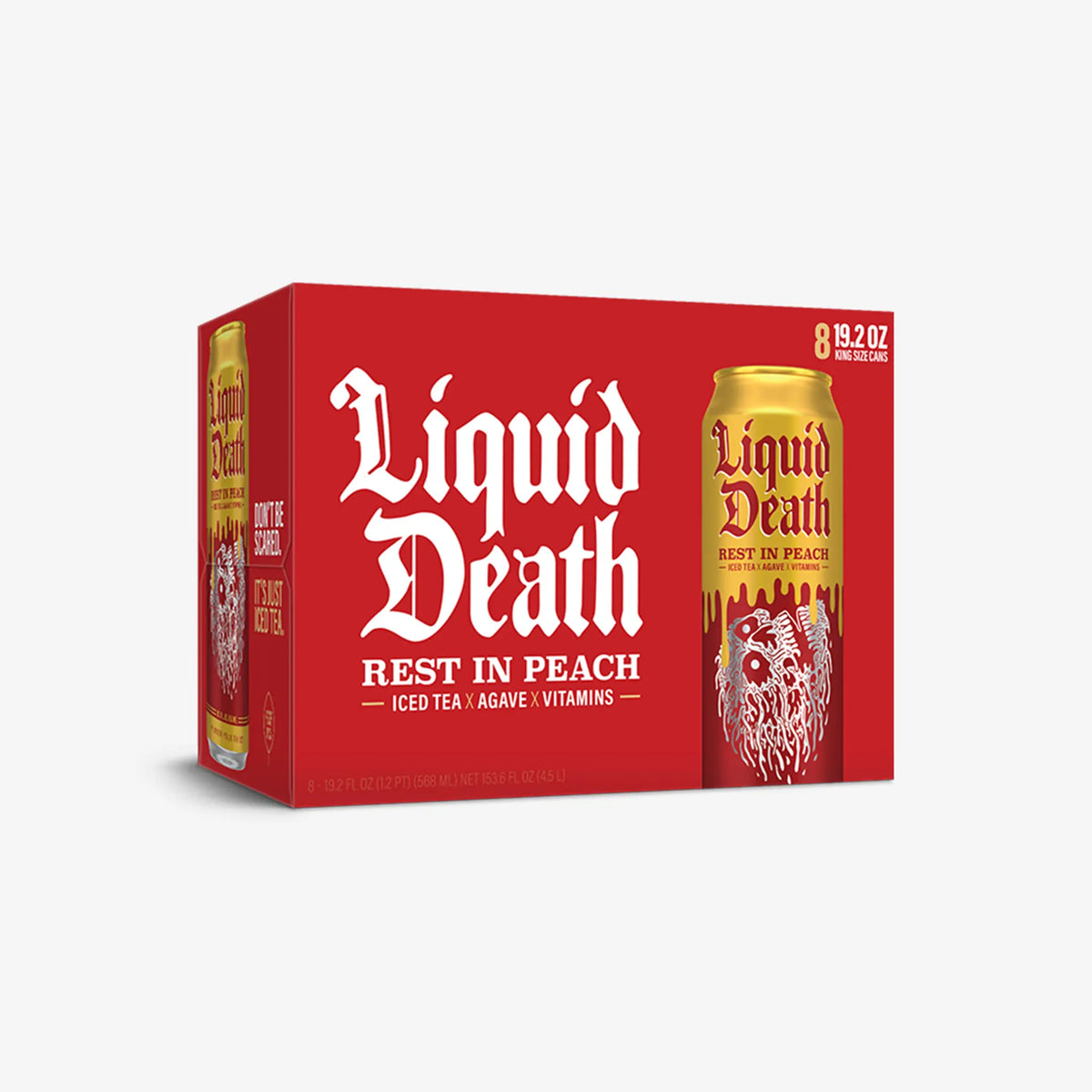 Liquid Death Iced Tea - Rest In Peach 8 units x 153.6 fl. oz - Tea