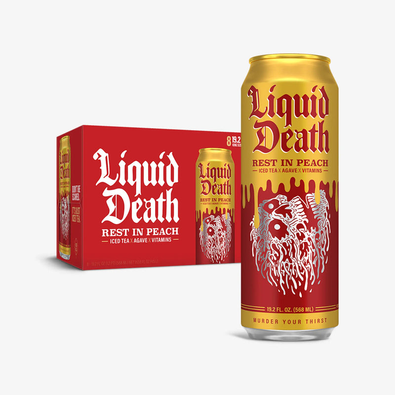 Liquid Death Iced Tea - Rest In Peach 8 units x 153.6 fl. oz - Tea