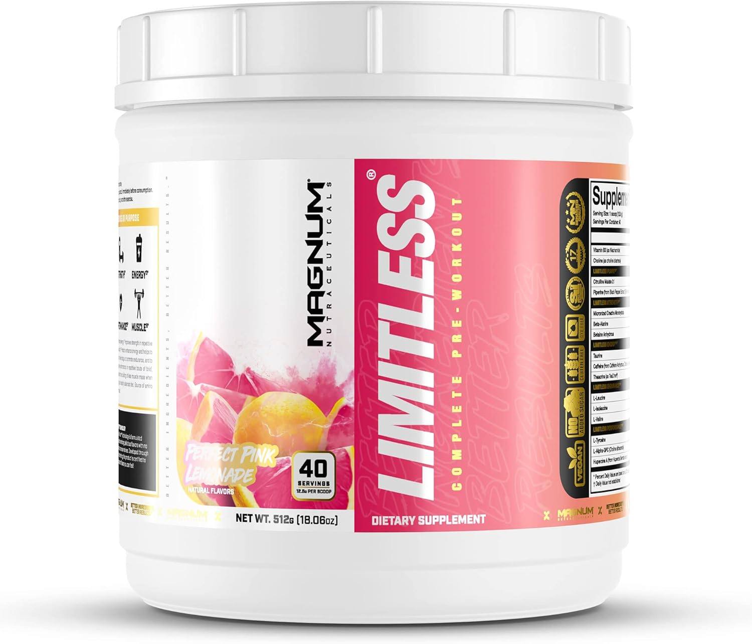 Magnum Limitless Pre-Workout Pink Lemonade / 512g