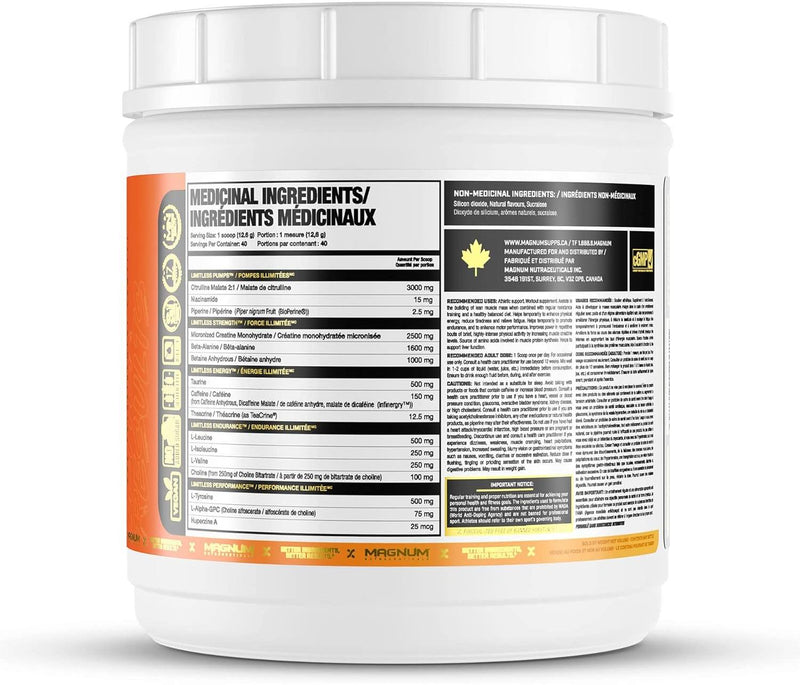 Magnum Limitless Pre-Workout Peach Mango / 504g