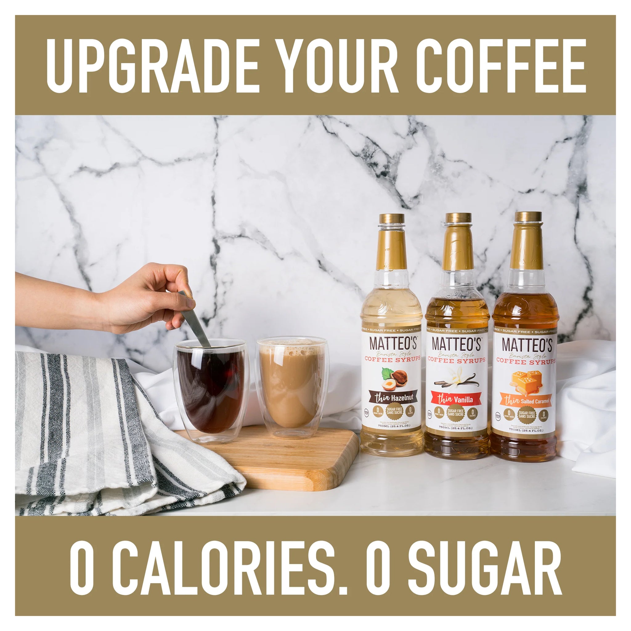 Matteo's Coffee Syrup Sugar Free Hazelnut Chai / 750ml