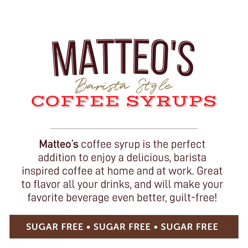 Matteo's Coffee Syrup Sugar Free Caramel Pecan / 750ml