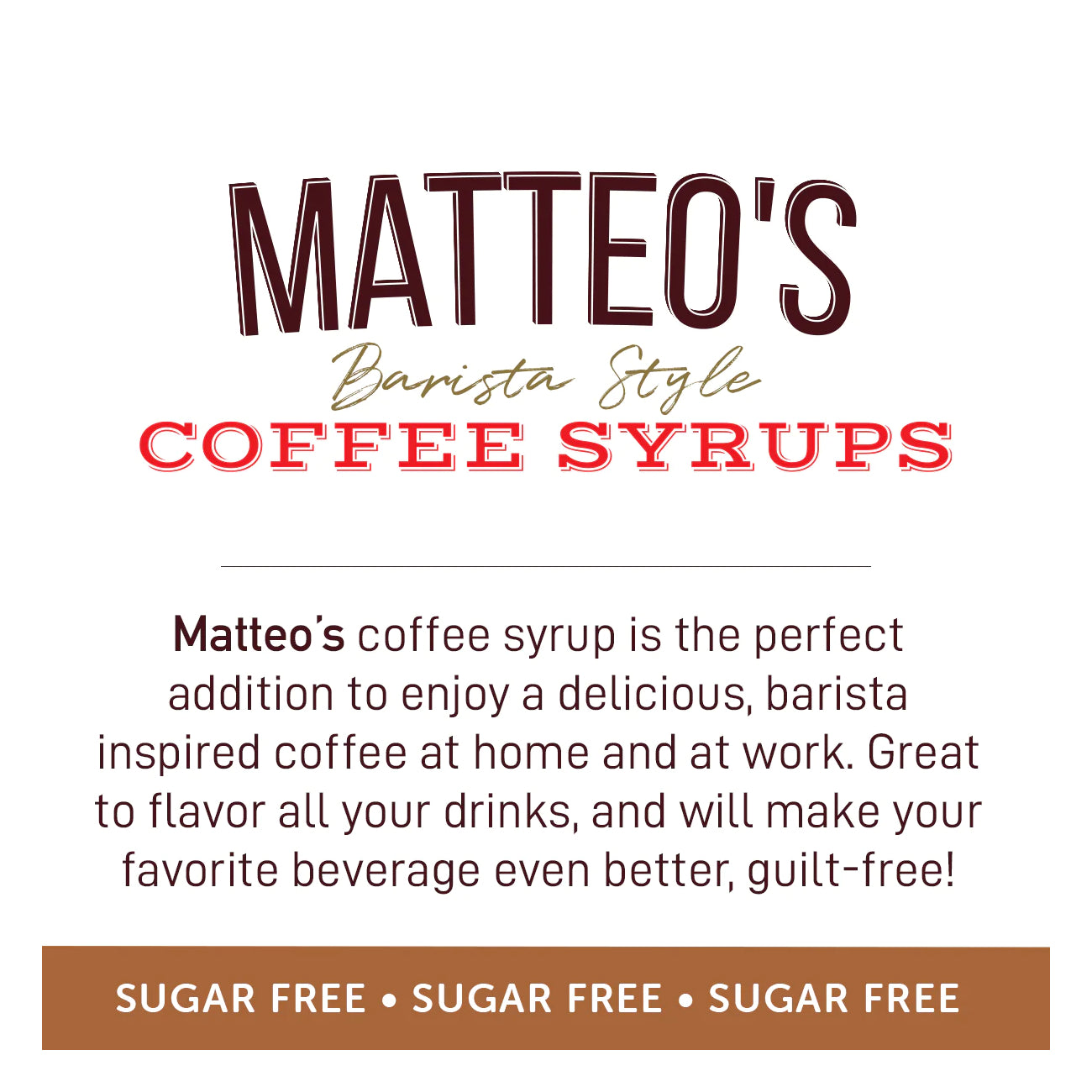 Matteo's Coffee Syrup Sugar Free Cinnamon Vanilla / 750ml