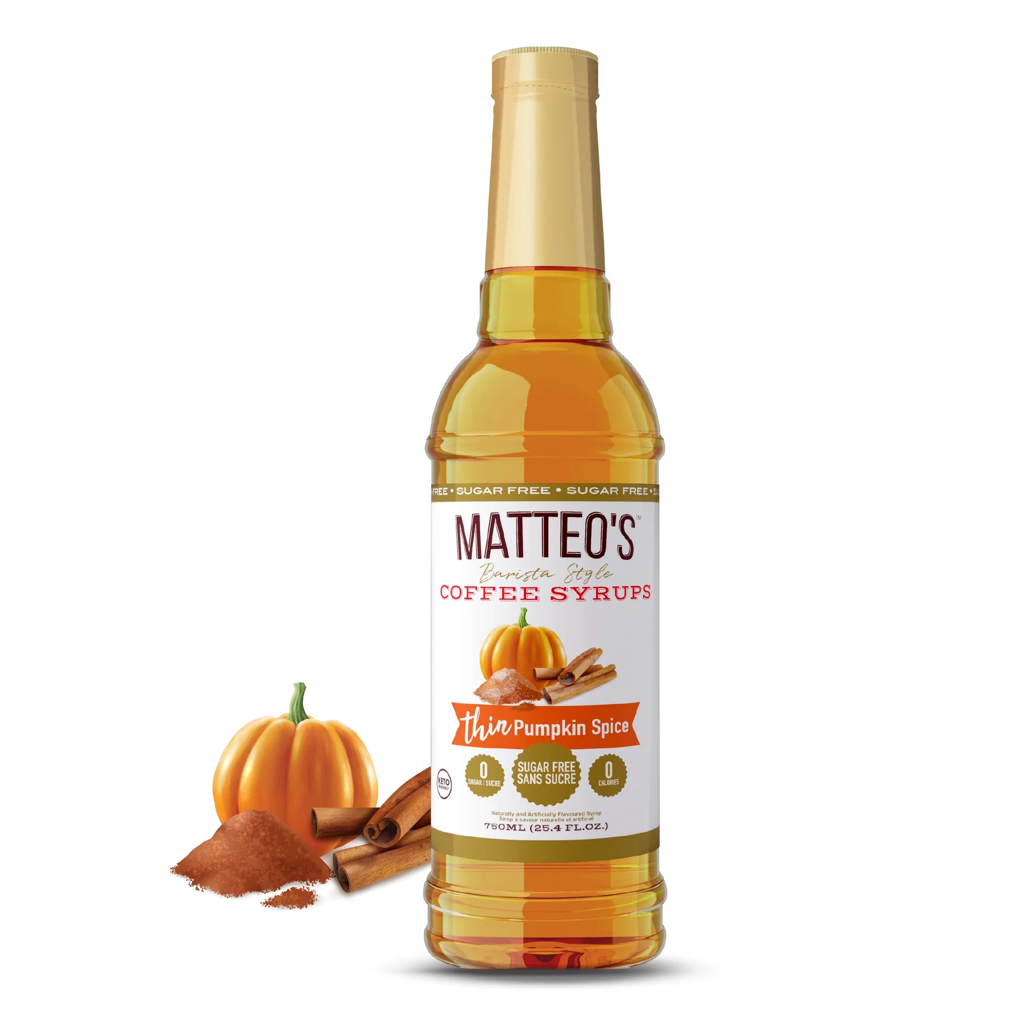 Matteo's Coffee Syrup Sugar Free Pumpkin Spice / 750ml