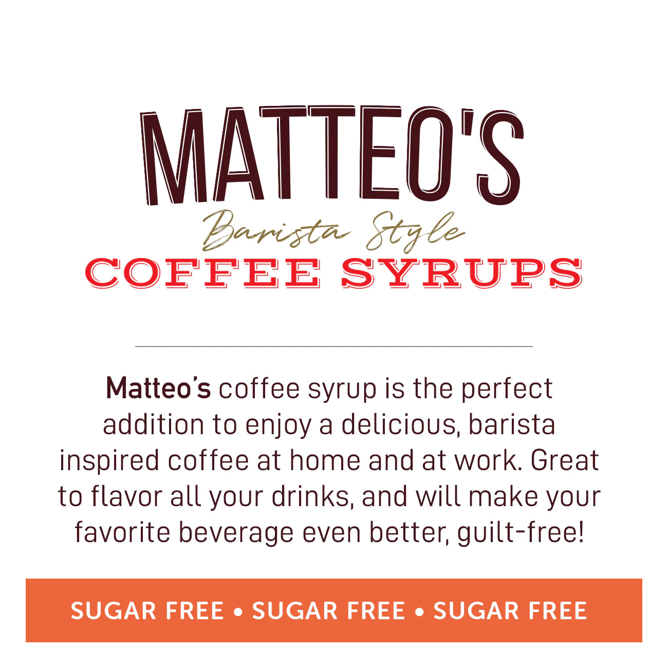 Matteo's Coffee Syrup Sugar Free Pumpkin Caramel / 750ml