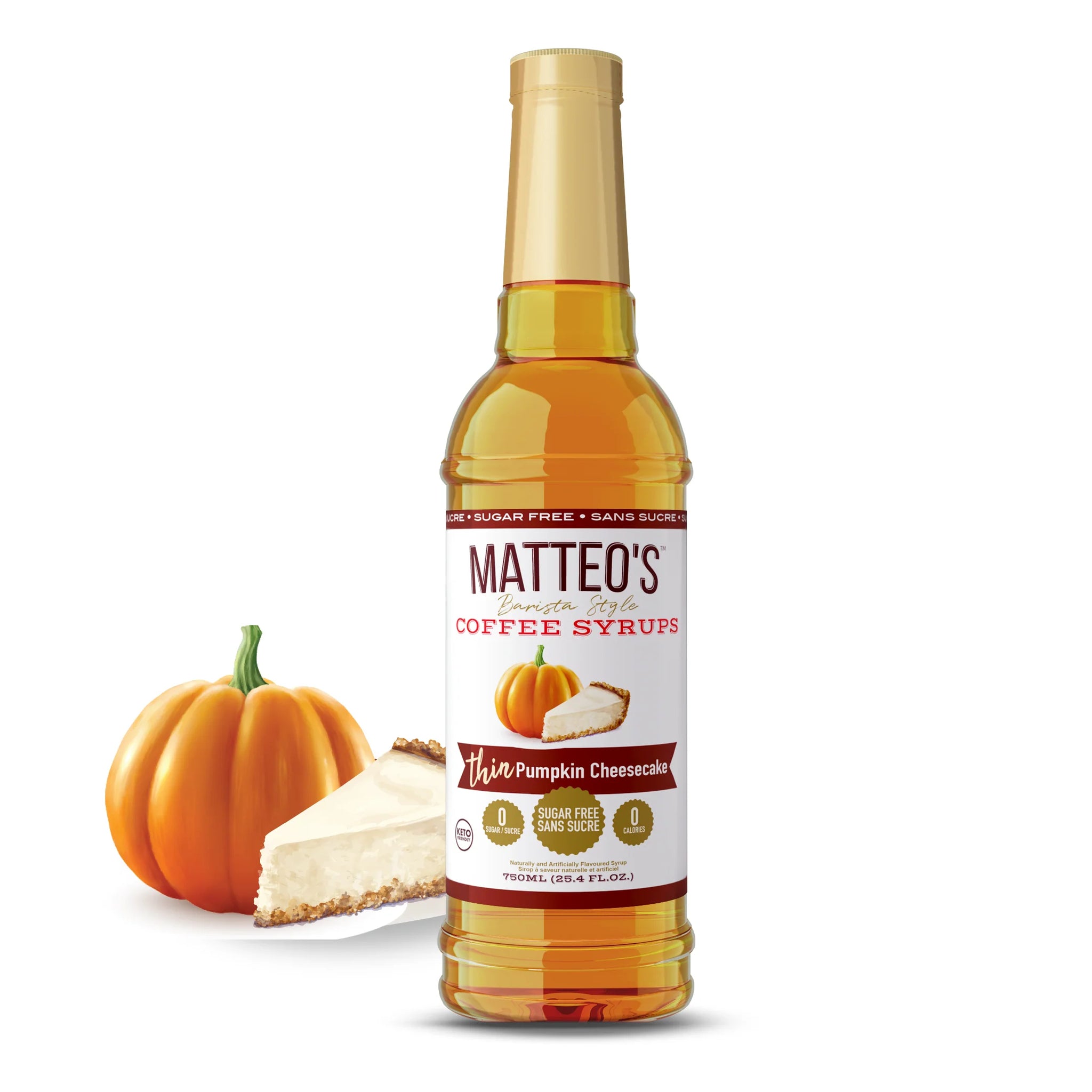 Matteo's Coffee Syrup Sugar Free Pumpkin Cheesecake / 750ml