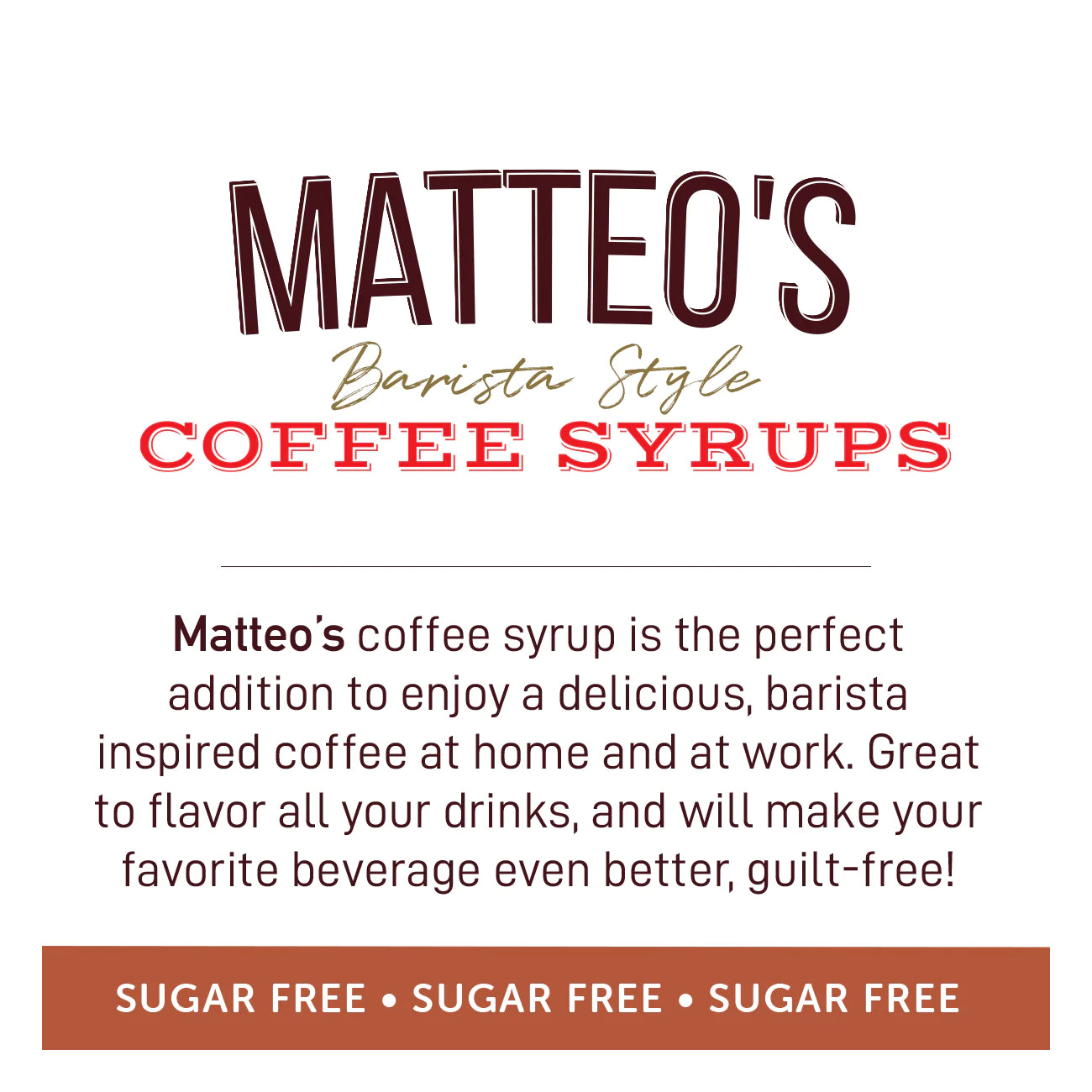 Matteo's Coffee Syrup Sugar Free Pumpkin Cheesecake / 750ml