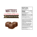 Matteo's Coffee Syrup Sugar Free - Salted Dark Chocolate 750ml - - Syrup