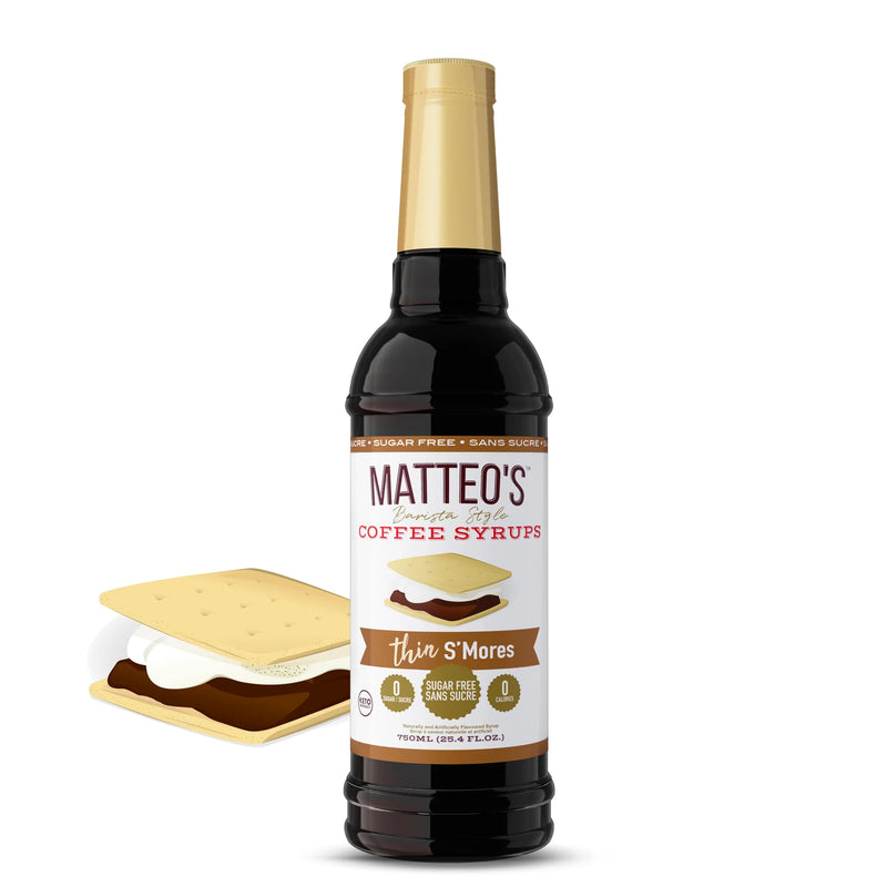 Matteo's Coffee Syrup Sugar Free S'Mores / 750ml