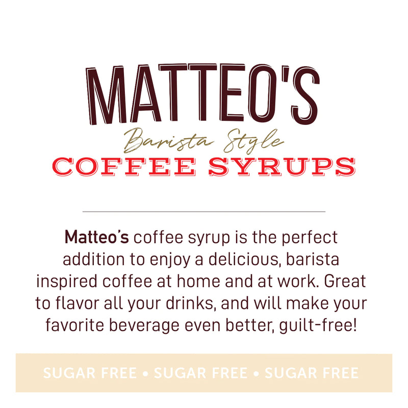 Matteo's Coffee Syrup Sugar Free Cookie Dough / 750ml