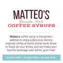 Matteo's Coffee Syrup Sugar Free - Cupcake 750ml - - Syrup