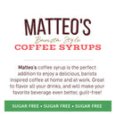 Matteo's Coffee Syrup Sugar Free - Peppermint 750ml - - Syrup