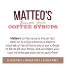 Matteo's Coffee Syrup Sugar Free - White Chocolate 750ml - - Syrup