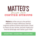 Matteo's Coffee Syrup Sugar Free - Peppermint Mocha 750ml - - Syrup