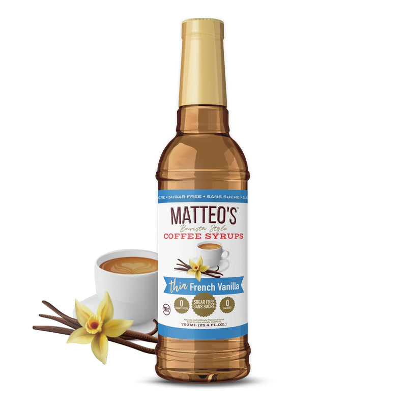 Matteo's Coffee Syrup Sugar Free French Vanilla / 750ml