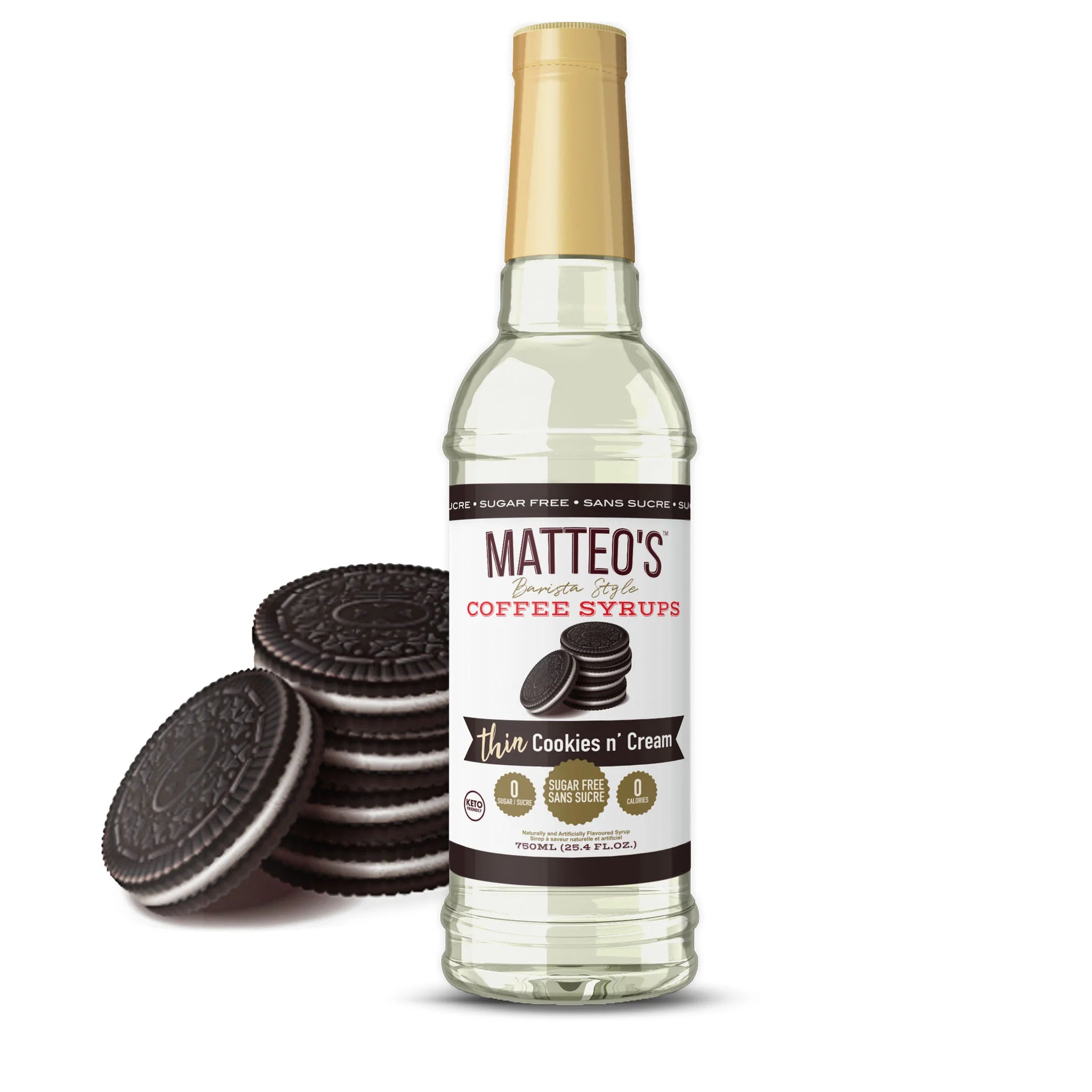 Matteo's Coffee Syrup Sugar Free Cookies n' Cream / 750ml