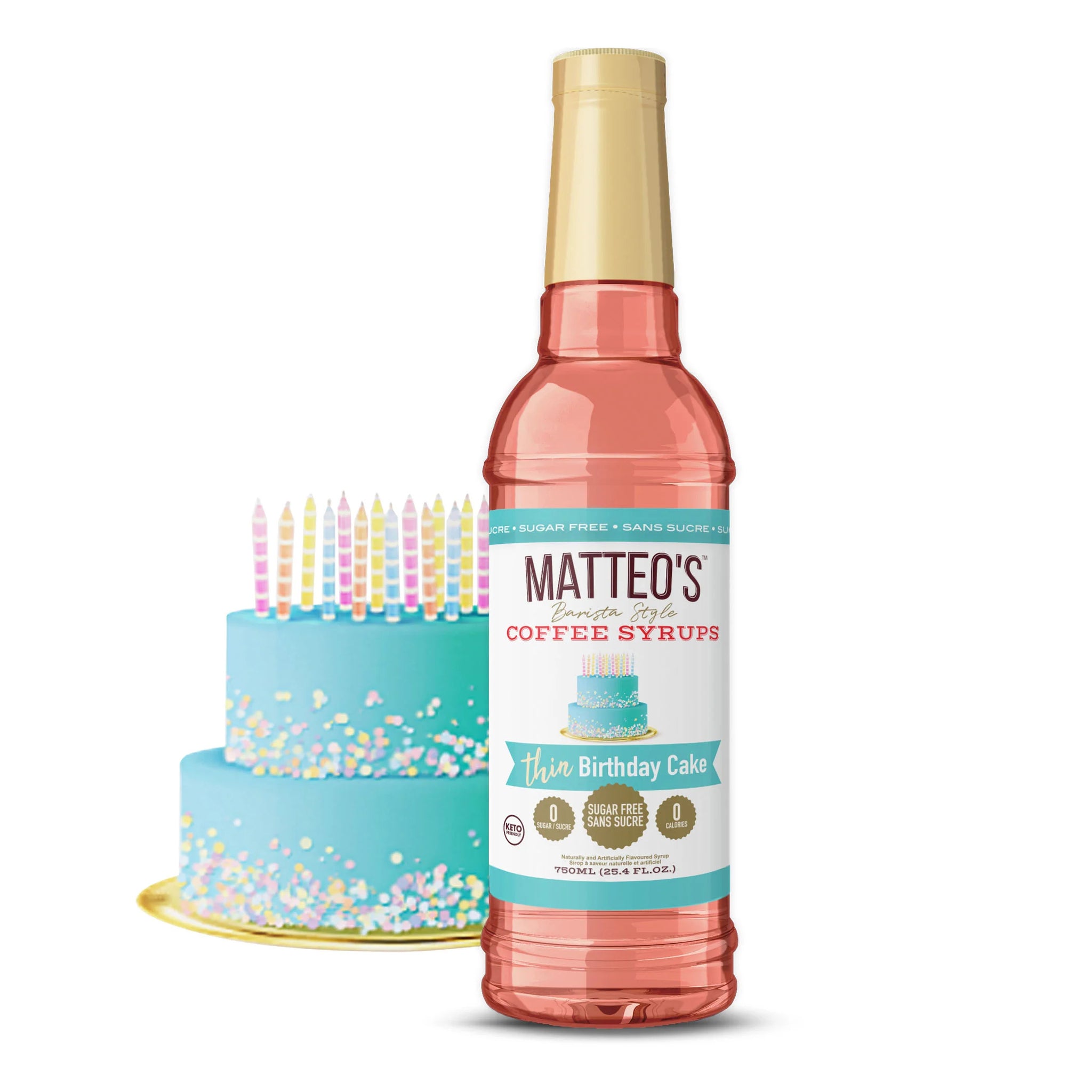 Matteo's Coffee Syrup Sugar Free Birthday Cake / 750ml