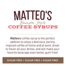 Matteo's Coffee Syrup Sugar Free - English Toffee 750ml - - Syrup