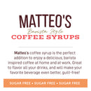 Matteo's Coffee Syrup Sugar Free - Salted Caramel 750ml - Syrup