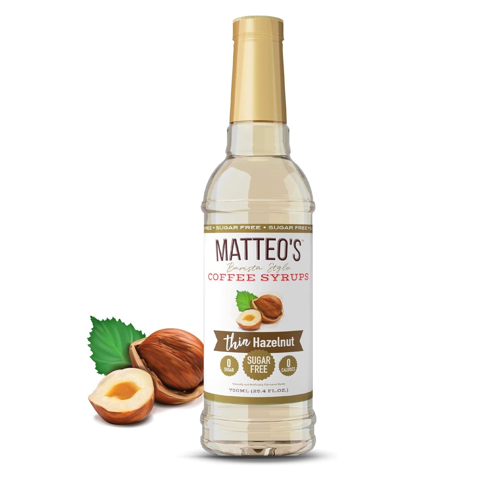 Matteo's Coffee Syrup Sugar Free Hazelnut / 750ml