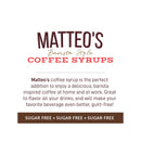 Matteo's Coffee Syrup Sugar Free - Hazelnut 750ml - Syrup