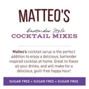 Matteo's Cocktail Syrup Sugar Free - Lavender 750ml - Syrup