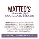 Matteo's Cocktail Syrup Sugar Free - Cosmopolitan 750ml - Syrup