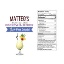 Matteo's Cocktail Syrup Sugar Free - Pina Colada 750ml - Syrup