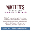 Matteo's Cocktail Syrup Sugar Free - Pina Colada 750ml - Syrup