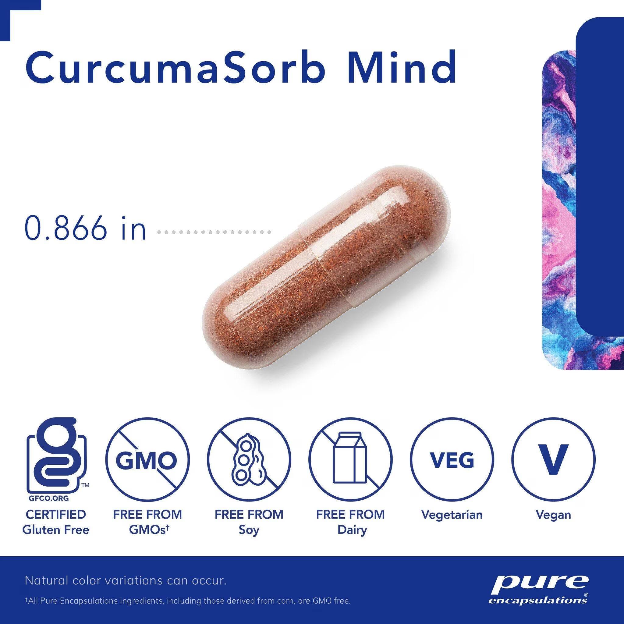 Pure Encapsulations CurcumaSorb Mind 90 capsules