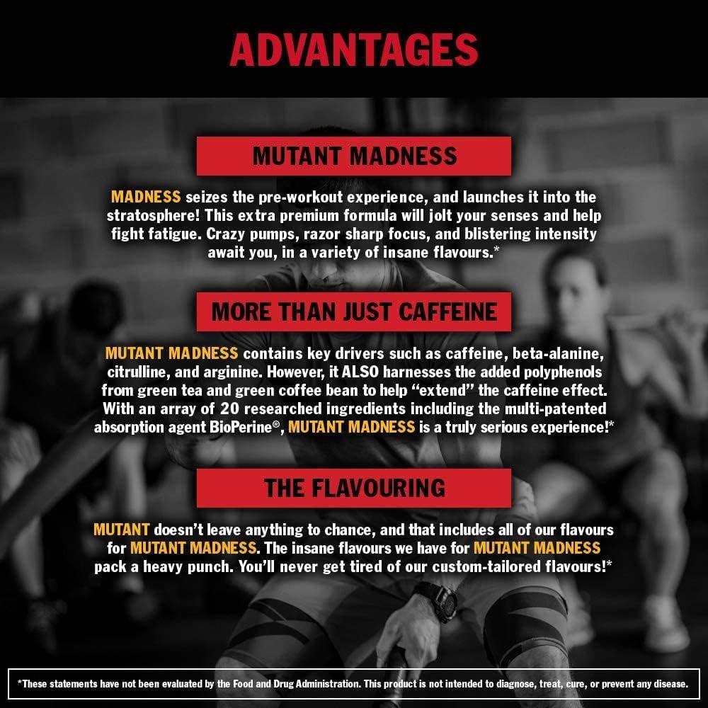 Mutant Madness 30 servings - Roadside Lemonade 225g - Pre-Workout