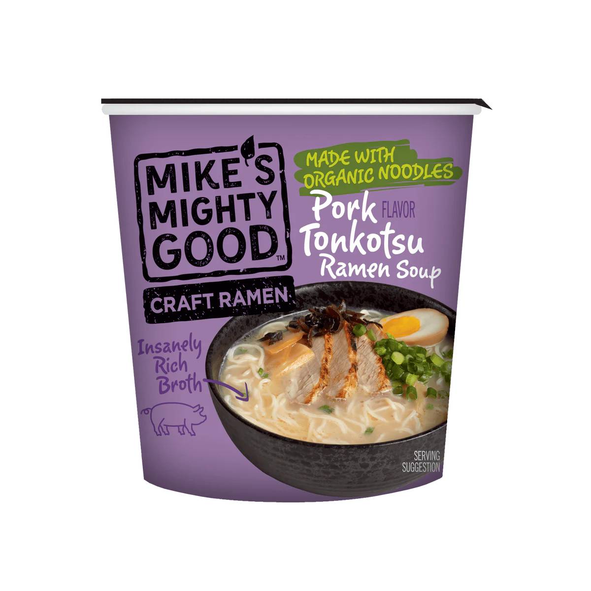 Mike's Mighty Good Pork Ramen Noodle Cup Pork Tonkotsu / 1.7 Oz