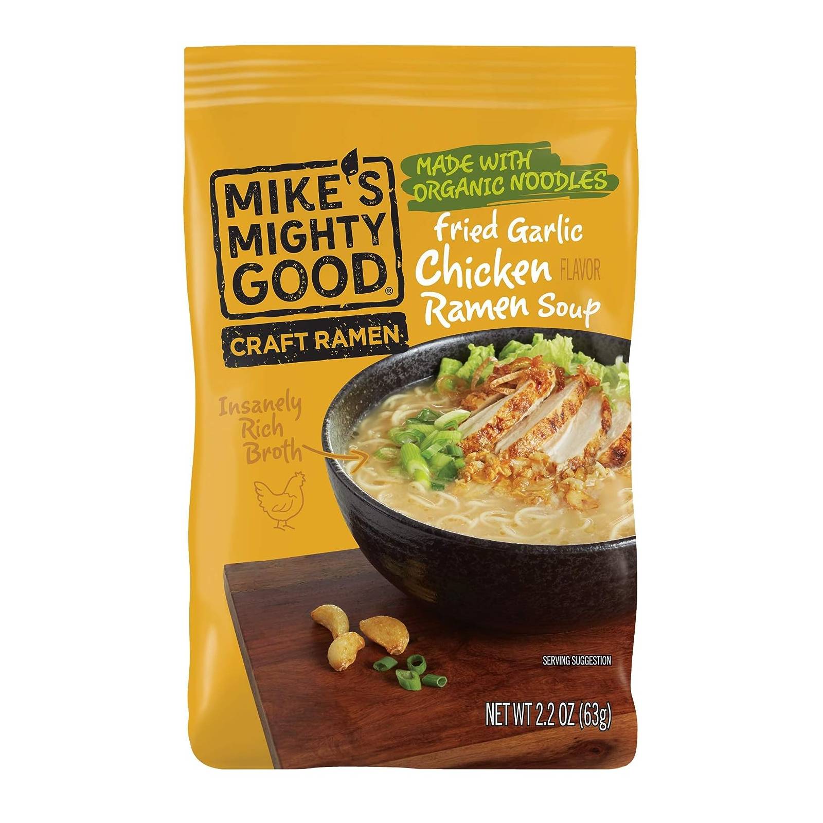 Mike's Mighty Good Chicken Ramen Noodle Cup Garlic Chicken / 2.2 Oz