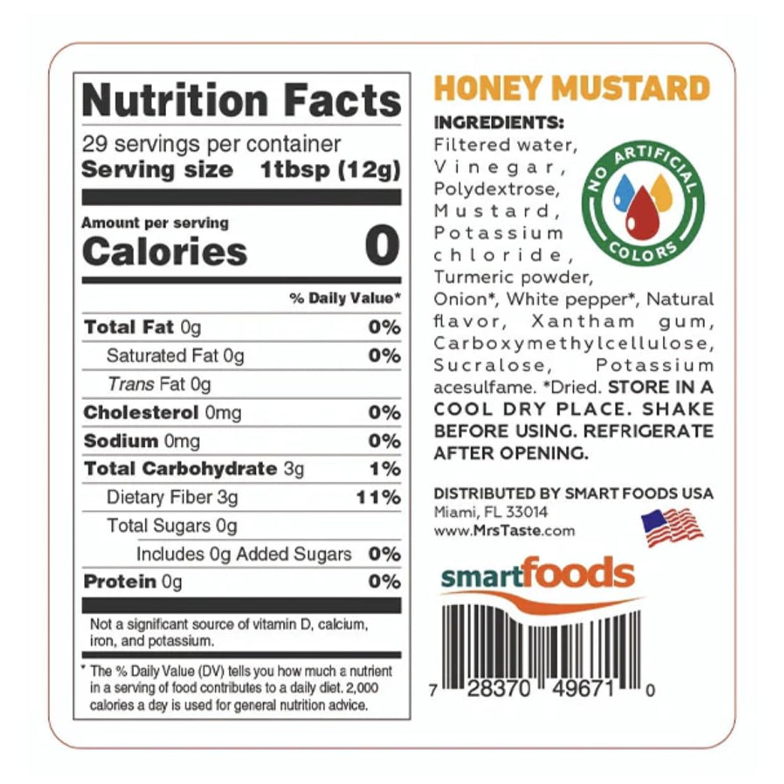 Mrs Taste Honey Mustard - 350 g - Sauces