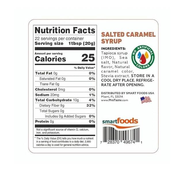 Mrs Taste Salted Caramel Syrup - 350 g - Syrup