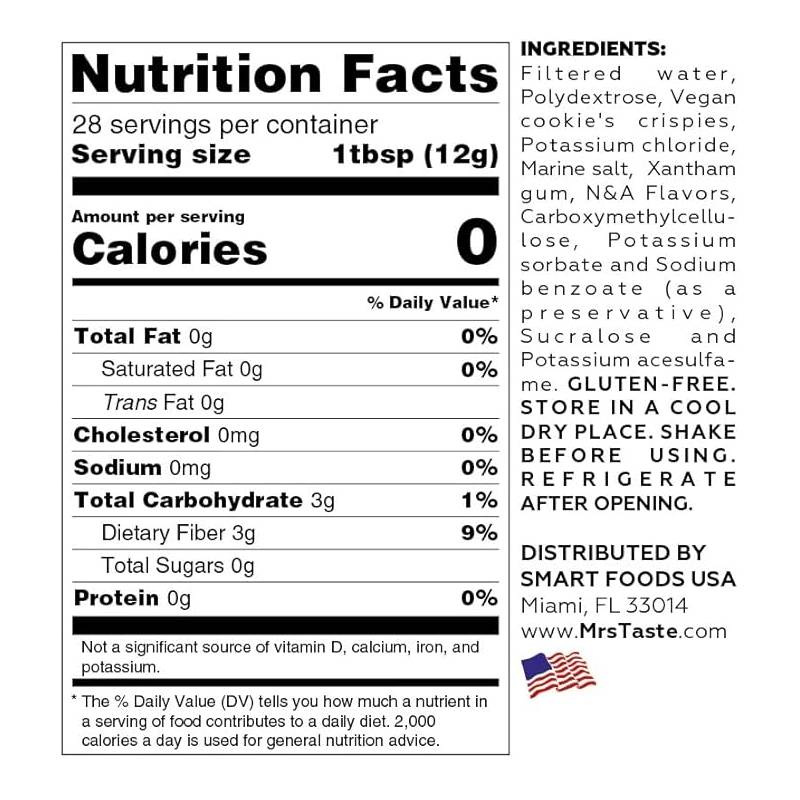 Mrs Taste Cookies N Cream Syrup - 335 g - Syrup