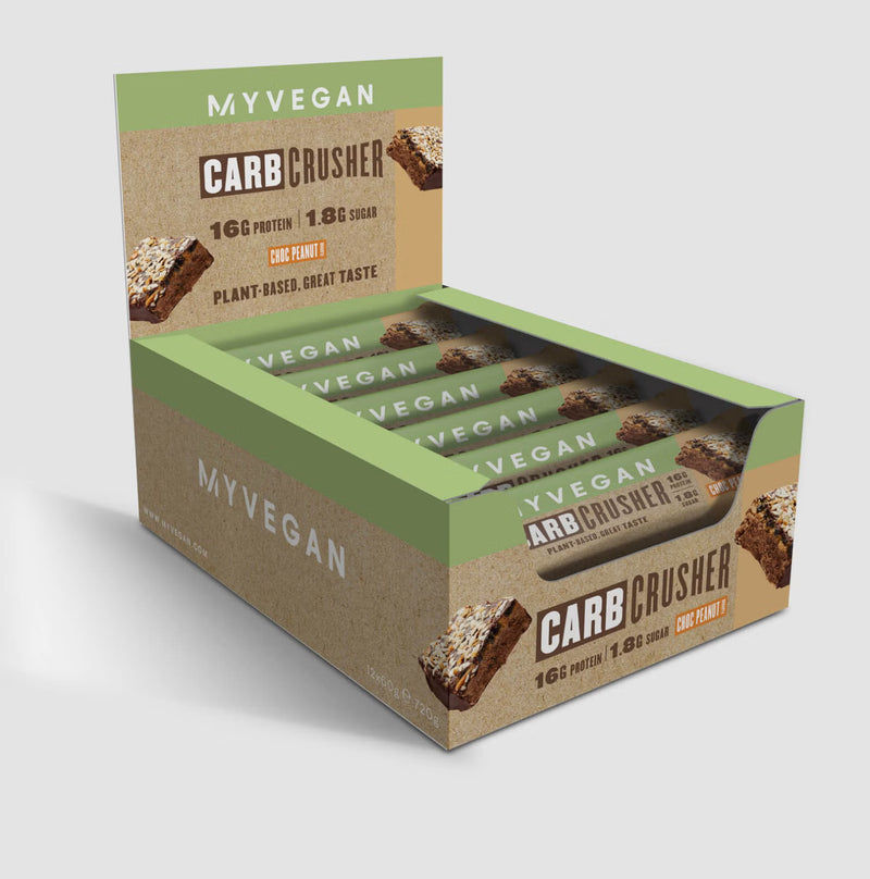 MyVegan Vegan Carb Crusher - Peanut Butter 12 x 60g - Snack