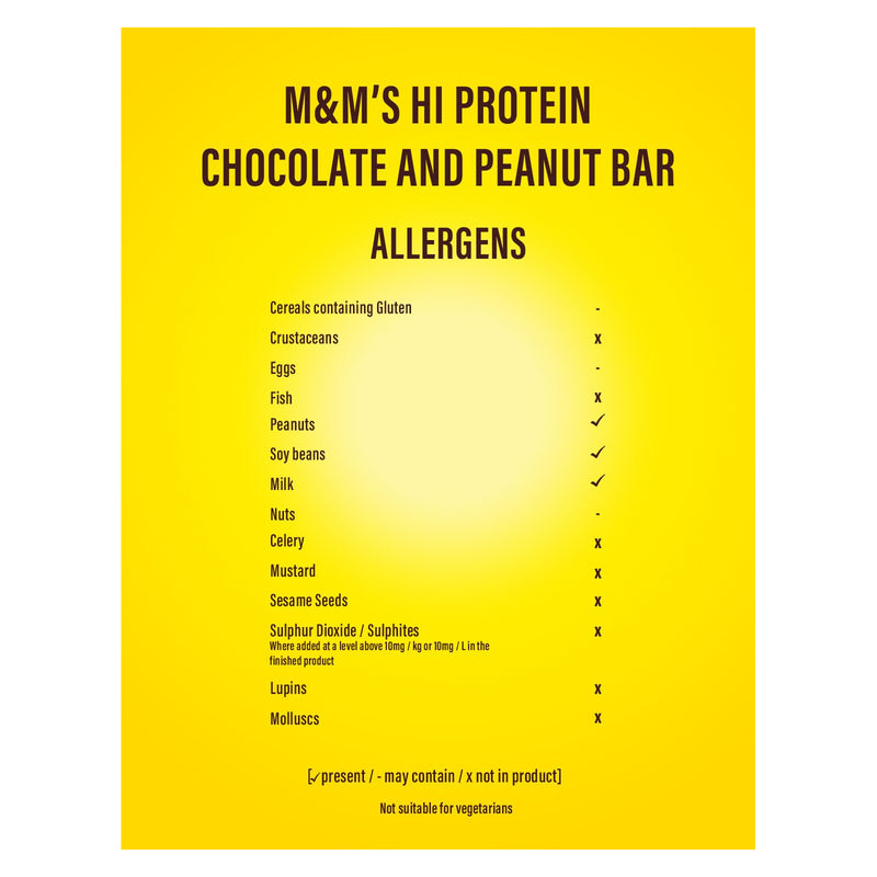 Mars M&M's Hi-Protein Bar - Peanut 51g - Chocolate