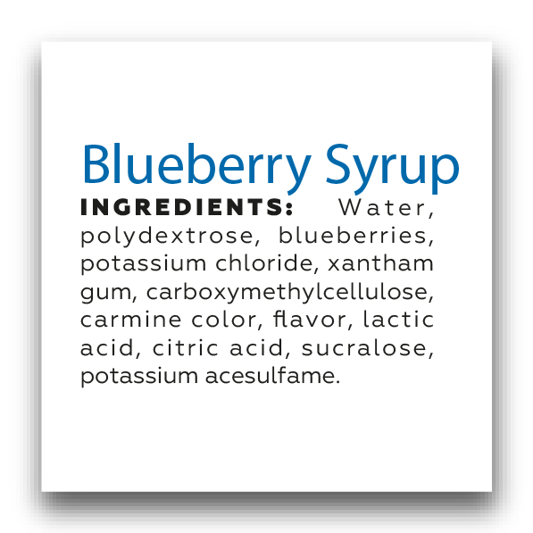 Mrs Taste Zero Calorie Blueberry Syrup