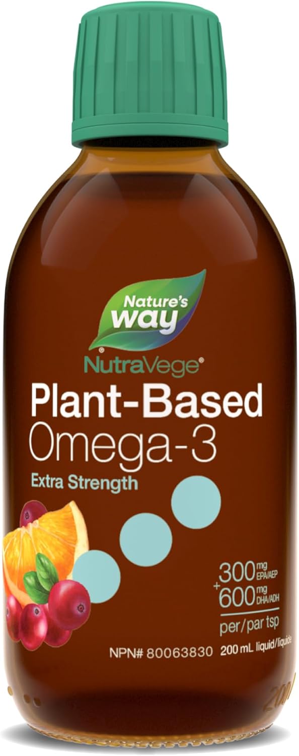 Nature's Way NutraVege Plant-based Omega-3 Extra Strength 200ml - Cranberry Orange - Omega 3