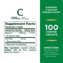 Nature's Bounty Vitamin C With Rose Hips 1000 mg - 100 Tablets - Vitamin C