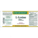 Nature's Bounty L-Lysine 1000mg - 60 Tablets - Amino Acids